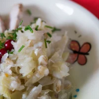 Estonian Style Sauerkraut with Pork and Barley. Mulgikapsad