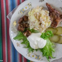 Estonian Potatoes and Groats Mash. Mulgipuder