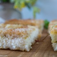 Soft and Crispy Quark and Rhubarb Cake. Kohupiima- rabarberikook
